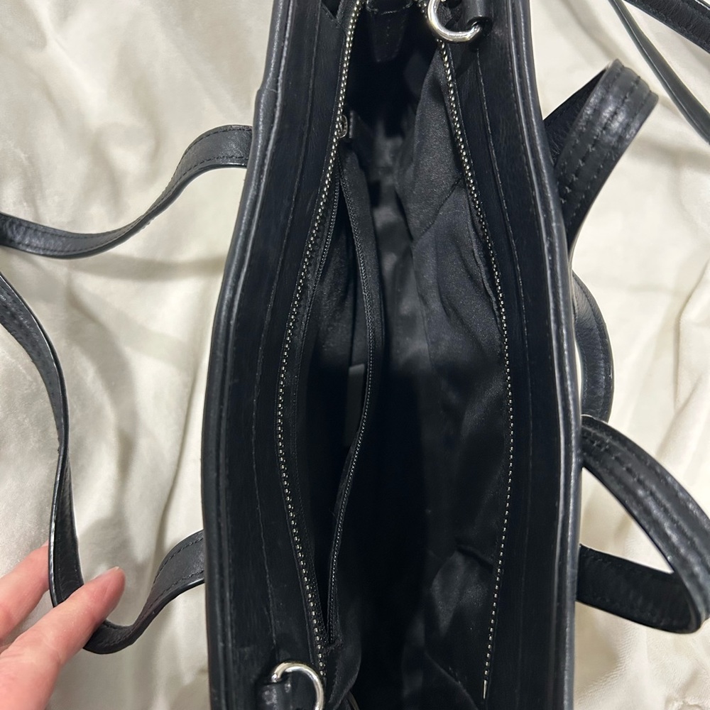 Coach Zebra Print Satchel in Black and Cream - Picture 5 of 5